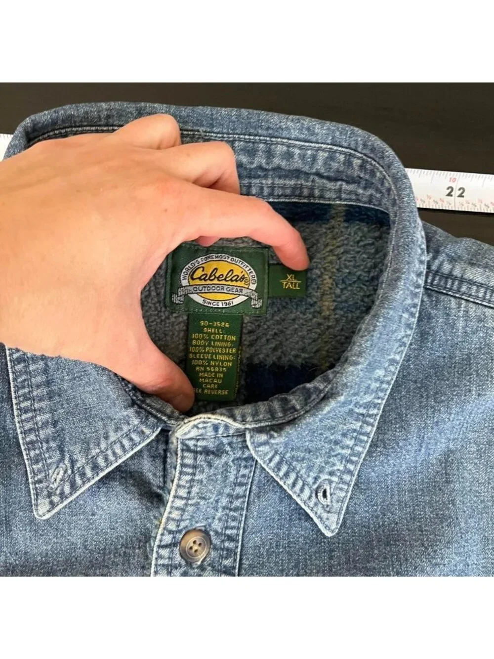 90s denim preppy western skater fleece lining shirt jacket